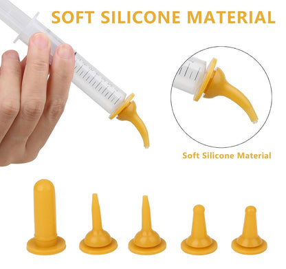 1pcs Kitten Bottle Feeding Kit,Kitten Supplies with 50ml Nursing Bottle, 3、5、10ml Feeding Syringe & Soft Nipples for Kittens, Pet Owners & Rescuers Caring for Orphaned