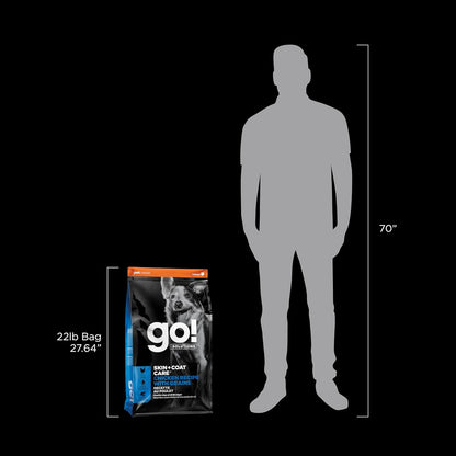 Go! Solutions Skin + Coat Care, Dry Dog Food, Chicken Recipe with Grains, 22 lb Bag