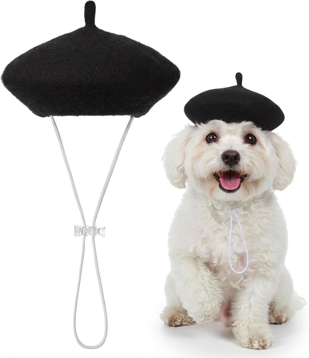 Dog Beret Dog Cat Hats, Funny Artist Dogs Hat, French Mushroom Artist Fedora Hat Pet Headwear Decor Christmas Costume Hair Accessory Photo Props