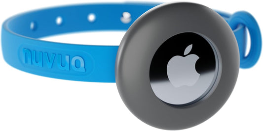 Cat Collar with Airtag Holder - Soft, Comfortable, and Lightweight Breakaway Collar with Air Tag GPS Tracker Holder for Outdoor Cats and Sensitive Skin Kittens by Nuvuq (6 ⅞" to 10 ¼", Blue)