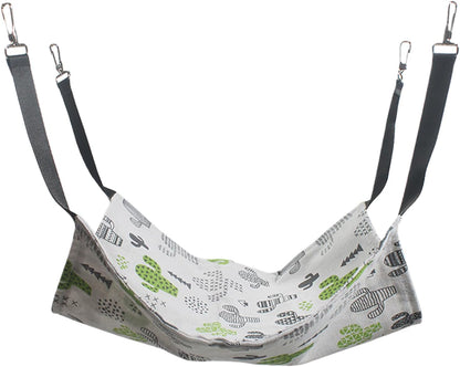 Cat Hammock for Cage | Soft Warm Fleece-Lined Comfortable - Winter Indoor Cat Swing Hammock | for Kitten Ferret Bunny Hamster Mice Home Outdoor Window Bedside