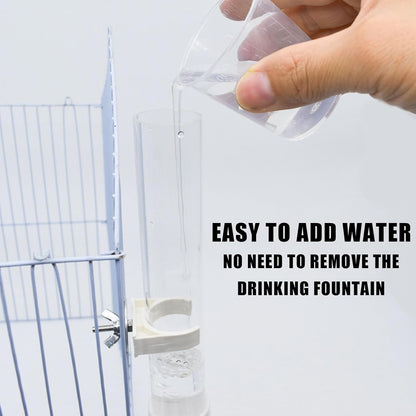 Automatic Parrot Water Dispenser - 130ML Bird Water Bottle with Cleaning Brush, Cage Accessories Drinker Bowl Fountain for Parakeet, Cockatiel, Lovebirds
