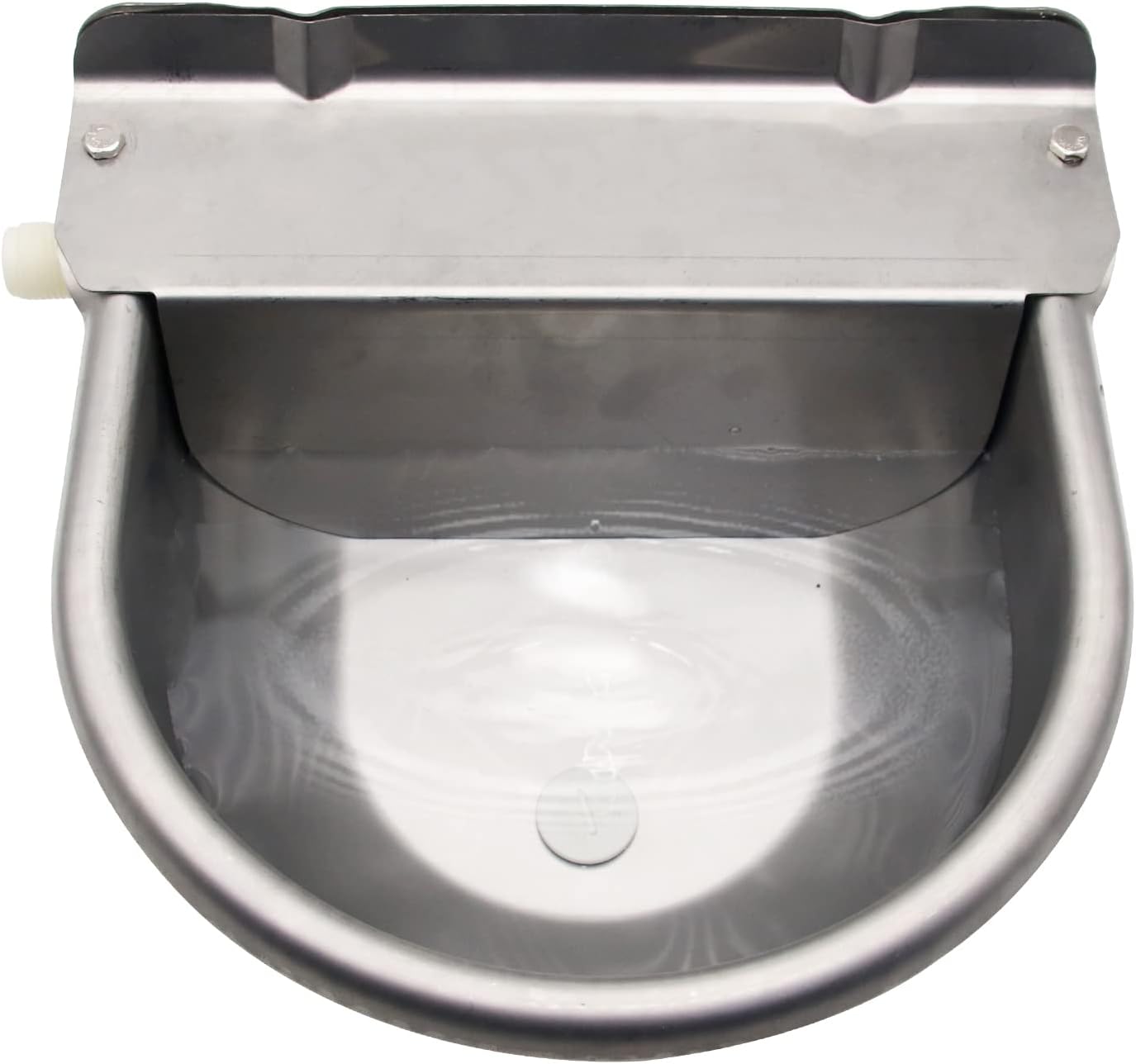 Automatic Horse Drinking Waterer Bowl,Upgrade Stainless Steel Farm Livestock Water Dispenser with Drain Hole and Float Valve for Horse,Dog, Chicken,Goat,Pig (A)