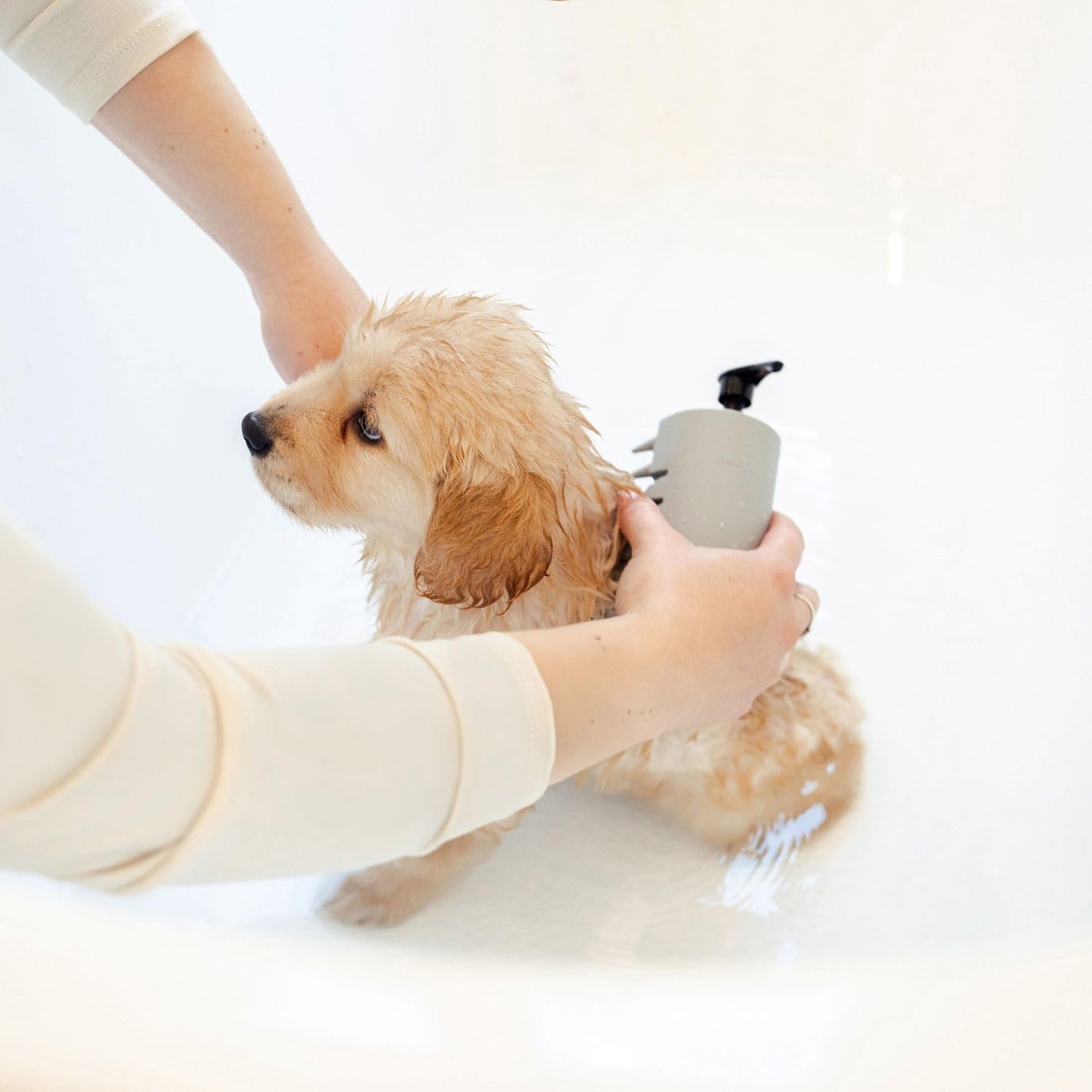 Puppy Love Gentle Bath & Grooming Set by Tweezerman & Veterinary Formula – Tearless Puppy Shampoo with 2-in-1 Bath Brush & Small Slicker Brush – Complete Bath Kit for Small Dogs & Puppies