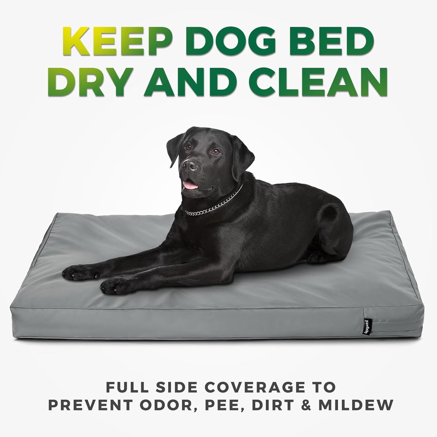 Waterproof Dog Bed Cover Replacement Washable, Easy to Clean, Pet Hair Resistant, Heavy Duty Oxford, Zipper Closure, Indoor/Outdoor Use, Fits 48 Inch Dog Crate - 47"x 29"x 4" - Grey