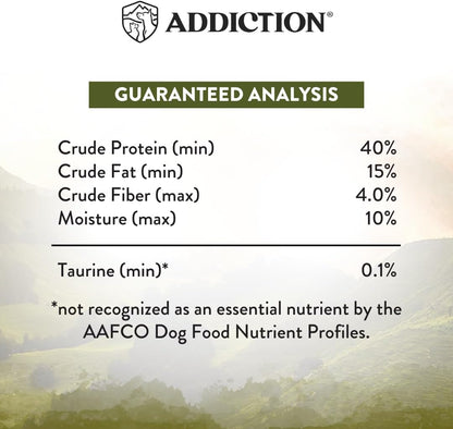 Addiction Wild Islands Highland Meats - Grass-Fed Lamb & Beef - Whole Prey Diet with Meat & Organ Meats - High-Protein Grain-Free Dry Dog Food for Adult Dogs - 20lbs