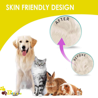 Dog Grooming Comb Pet, Stainless Steel Cat Combs with Rounded Teeth, Professional Metal Tear Stain Remover, Dematting Tool for Small, Medium & Large Pets-7.5in