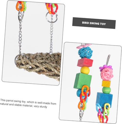 Parrot Swing Toy Bird Toys for Cage Parrot Hammock Nest Bed Bird Resting Nest