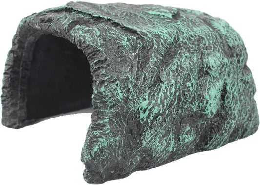 Decorative Rock Appearance Resin Reptile Hiding Cave Shelter – Natural Style Habitat Decor for Reptile Enclosures, Secure Hideout for Resting, Habitat Organization and Daily Environment Use