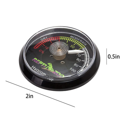 REPTI ZOO Reptile Terrarium Hygrometer,Dial Gauges Pet Rearing Box Hygrometer