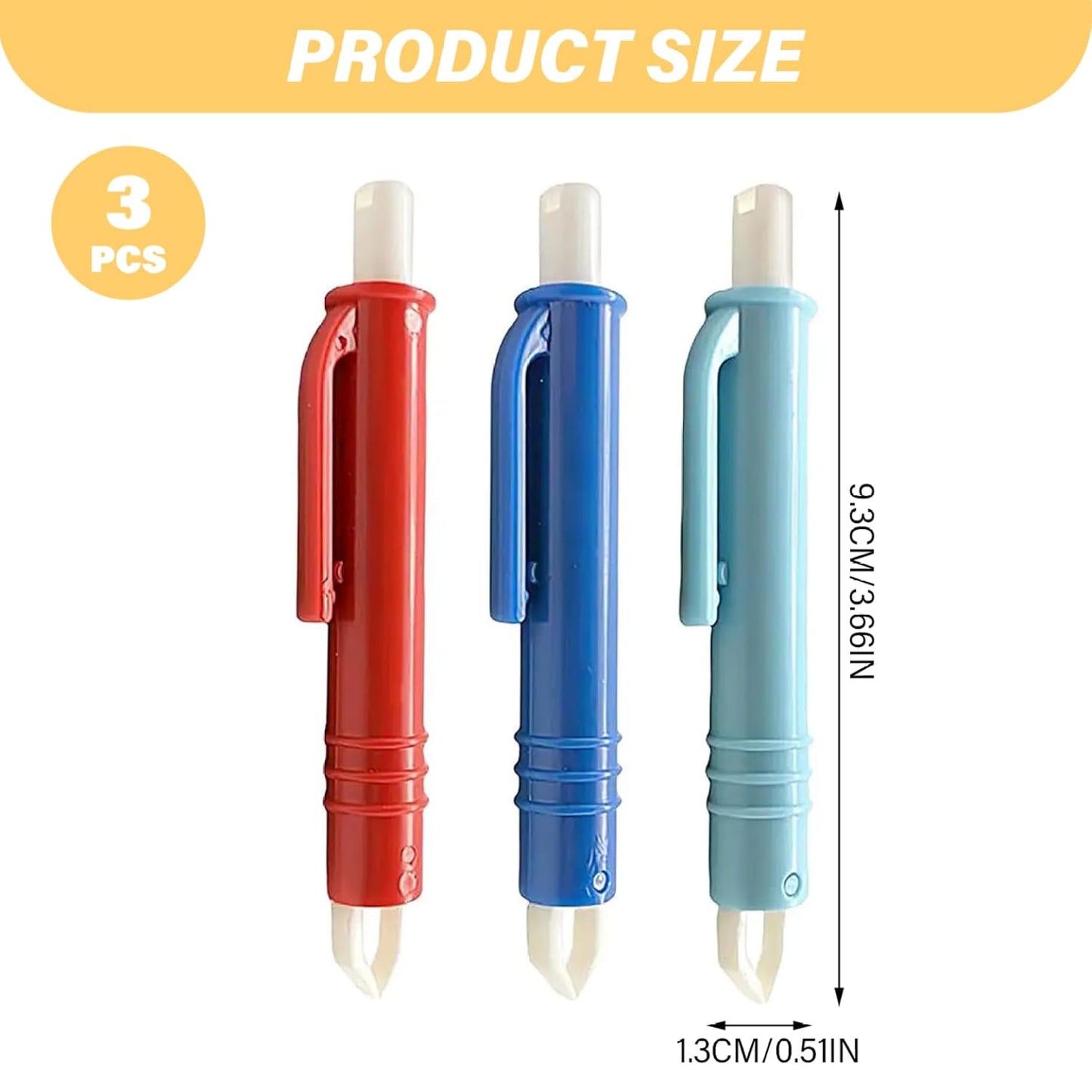 Tick Remover Tool Pen 3Pcs/Set Portable Lightweight PP Handheld Tick Tweezers Catching Pen for Dogs and Cats Remover Tool