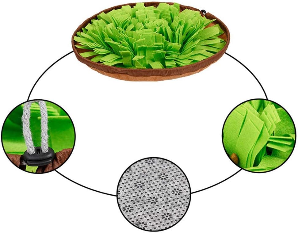 AWOOF Pet Snuffle Mat for Dogs, Interactive Feed Game for Boredom, Encourages Natural Foraging Skills for Cats Dogs Bowl Travel Use, Dog Treat Dispenser Indoor Outdoor Stress Relief