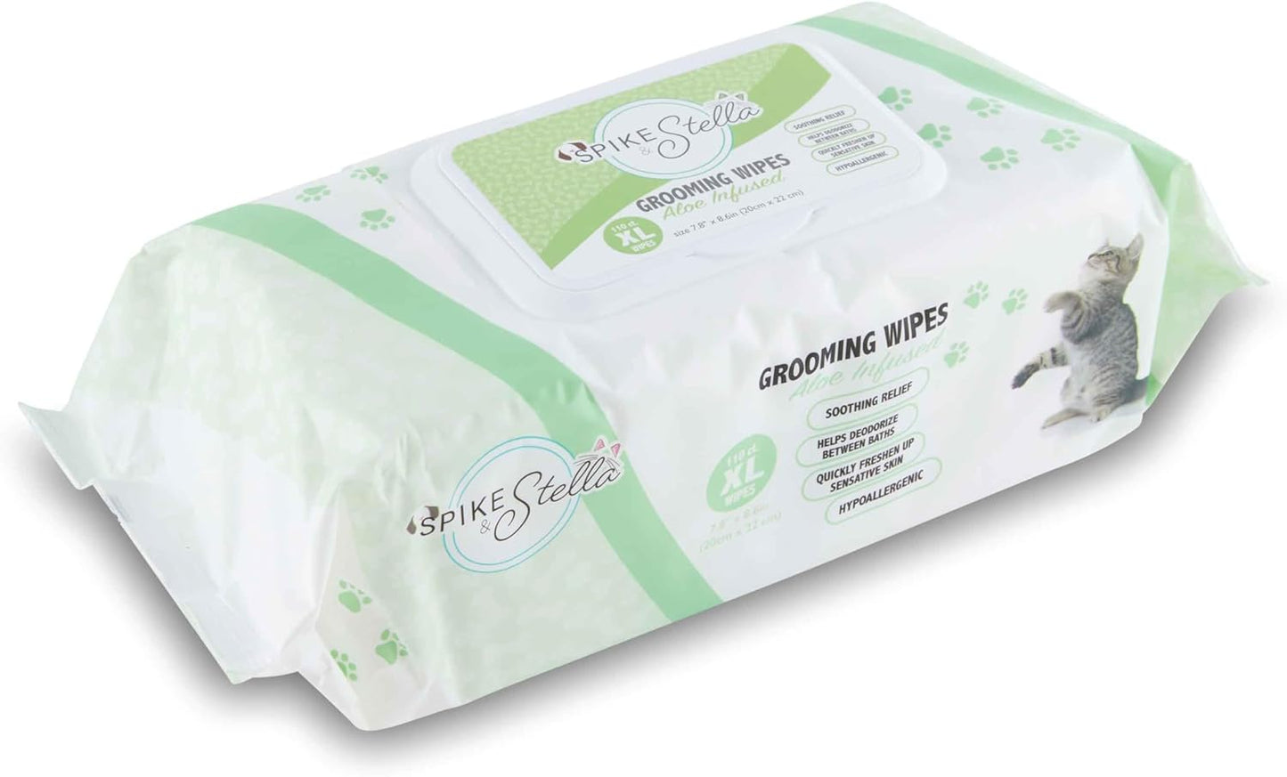 110 Pack Pet Grooming Wipes - Large & Extra-Large Sizes - Lavender, Aloe, & Unscented Variations - Hypoallergenic & Extra Durable - Perfect for Dogs & Cats, 8.6"x7.8"