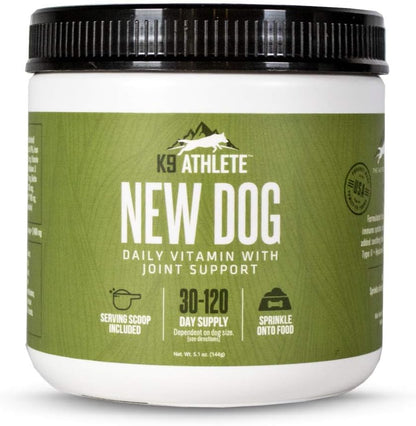 K9 Athlete - New Dog | Daily Multivitamin & Glucosamine Joint Supplement for Dogs - Pet Immunity for Puppy & Senior Canine - Vitamins Promote Pet Wellbeing with Calcium & Magnesium - 30-120 Day Supply