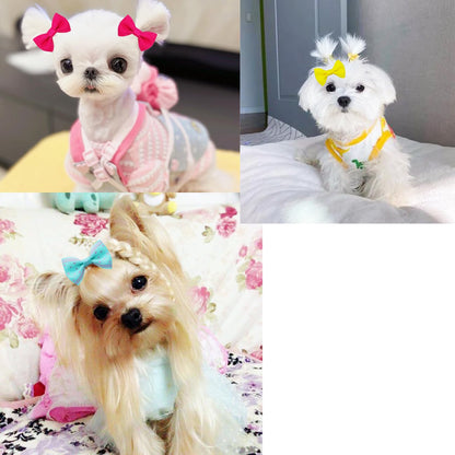 Dog Hair Bows with Clips 2Inch Girl Small Dog Apparel Accessories for Pet Puppy Cat Kitten Rabbit Hair Bows Clips 40PCS