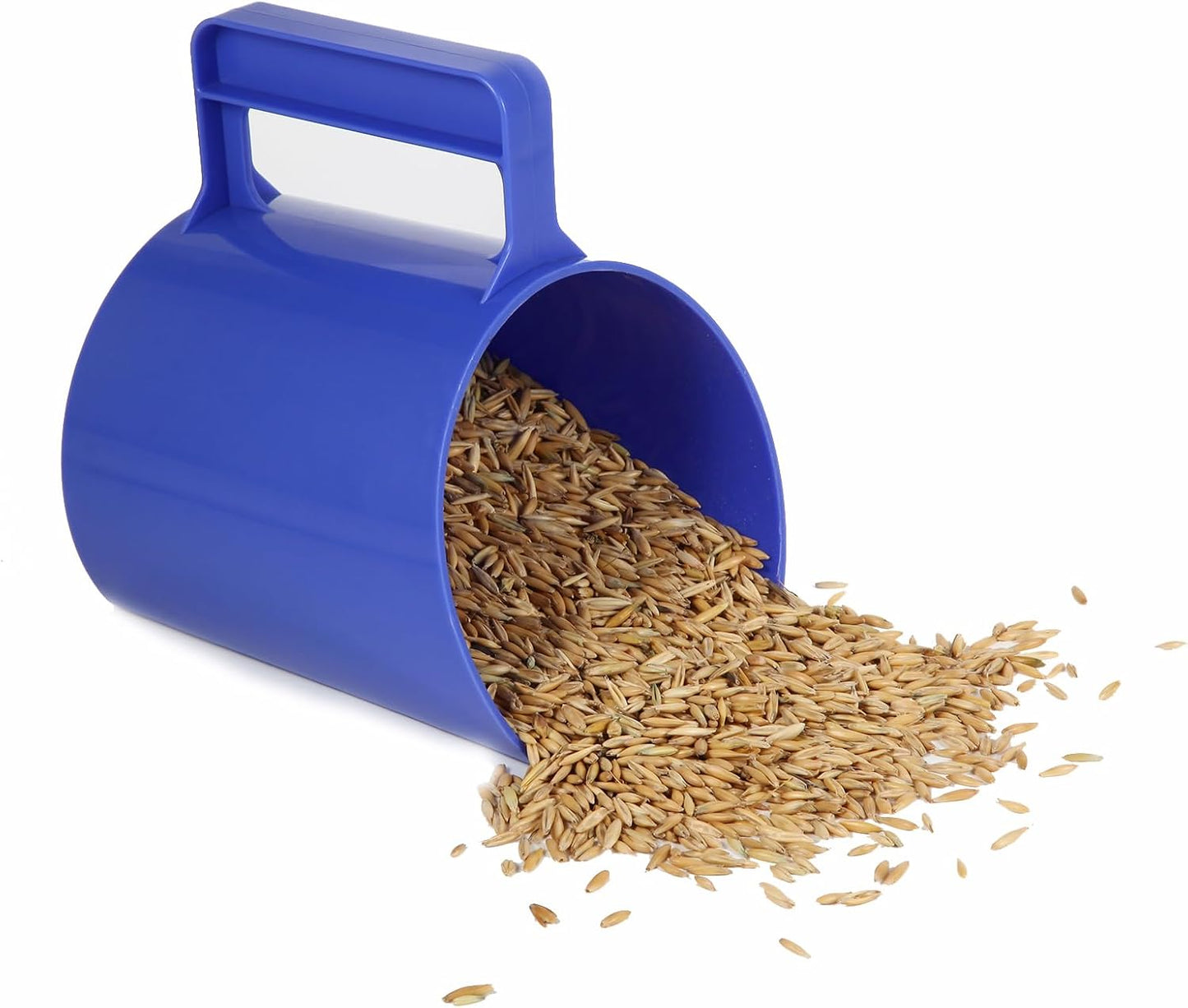 Feed Scoop - Grain Scoop for Horse,Heavy Duty Plastic Large Food Scoop for Large Dogs Livestock 1.8 Quart/7.2Cups (Blue)