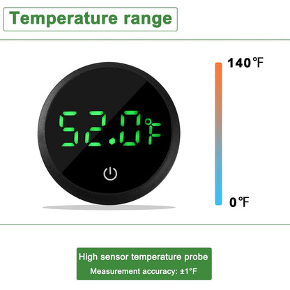 Aquarium Thermometer Digital Fish Tank Thermometer Led Display Fish Tank Temperature Gauge Accurate Thermometer to ±1℉ for Betta Axolotl Turtle Tank (with Spare Battery)