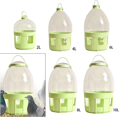 Bird Feeder, Pigeon Water Dispenser, Bird Feeder and Waterer, Pet Bowl, Bottle for Hamster,for Garden(10L)