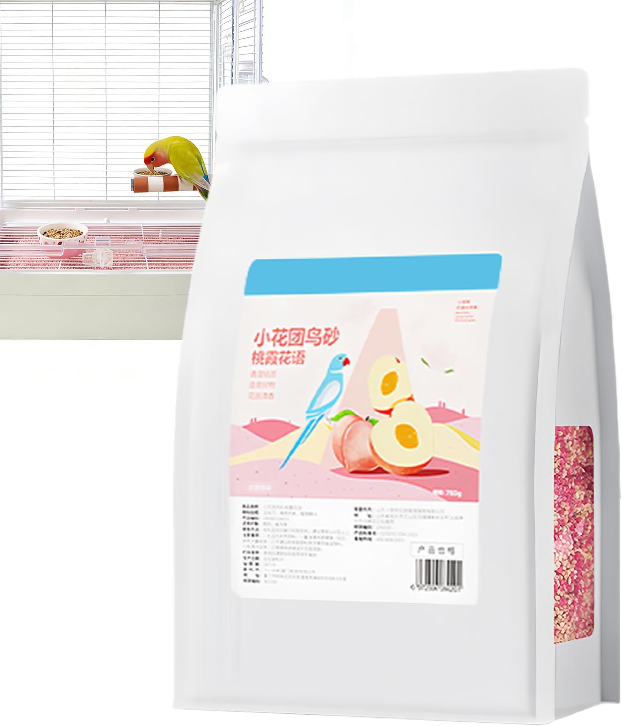 Bird Cage Bedding - Absorbent Nesting Litter for Conure | Natural Crushed Texture with Odor-Neutralizing Minerals & Soft Texture for Parakeet, Cockatoo, Lovebird and Canary