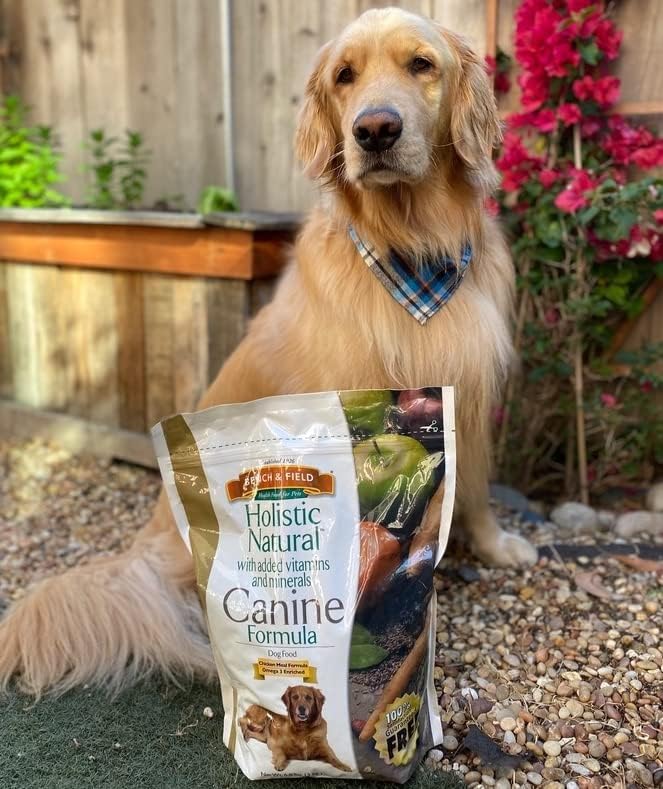 Bench & Field Holistic Natural Adult Dry Dog Food, Chicken Meal and Brown Rice Recipe 6.6 lb Bags (Pack of 3)