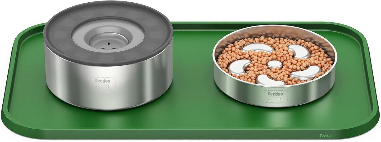 Slow Feeder + Water Bowl + Food Mat Sets