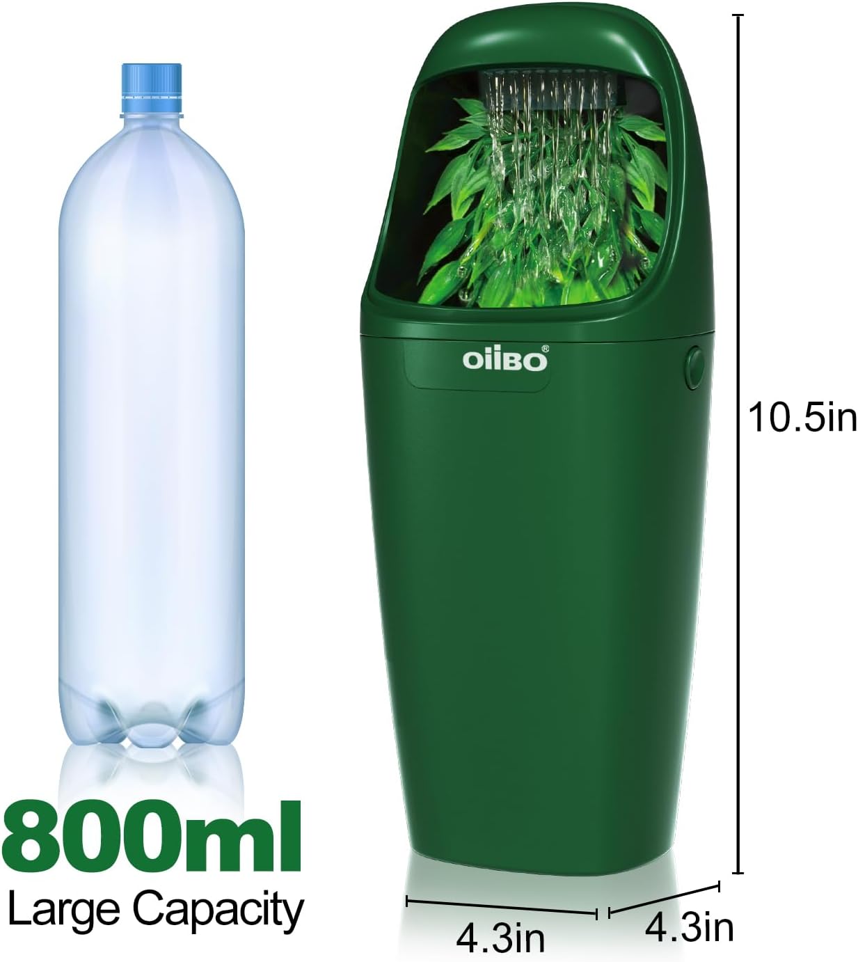 OIIBO Reptile Water Fountain Chameleon Water Dripper, Reptile Water Dispenser with 800ml Large Capacity, Terrarium Waterfall Drinking Fountain for Bearded Dragon Gecko Lizard