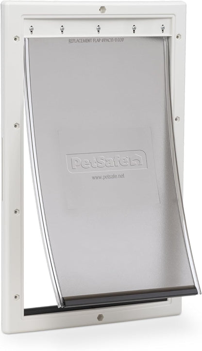PetSafe Plastic Pet Door - Easy Install for Wood, PVC Metal & Paneled Doors - Rust-Free Plastic Frame - Flap Dimensions 10 1/4" W x 16 1/4" H - for Large Dogs Weighing Up to 100 lb