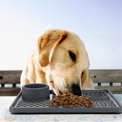 Slow Feeder Dog Bowls Silicone Bowl with Non-Slip Rubber Base Lick Mat for Dogs Snuffle Mat for Pet Smell Training Interactive Sniff Mat for Slow Eating