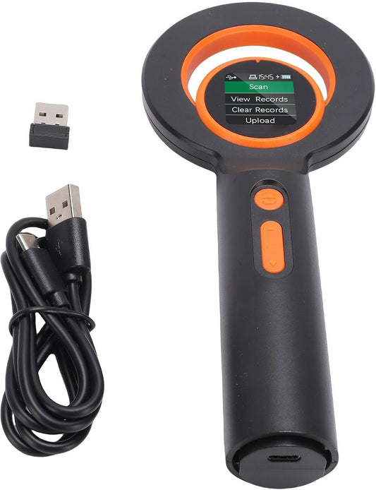 Eujgoov Pet Chip Reader, EMID FDX B ISO11784 85 Tag Scanner with 2.4Ghz Wireless BT USB Connectivity, for Animal Markers
