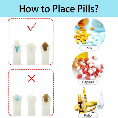 Cat Pill Shooter - Pet Pill Shooter for Dogs and Cats,Soft Tip Syringe Dispenser,Easy Medication Delivery to Small Animals (Blue)