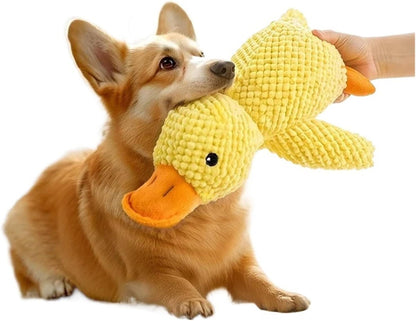 MUSM Dog Toy Plush Companion Sleeping Duck bite Teeth Grinding Sound relie(Medium Duck)