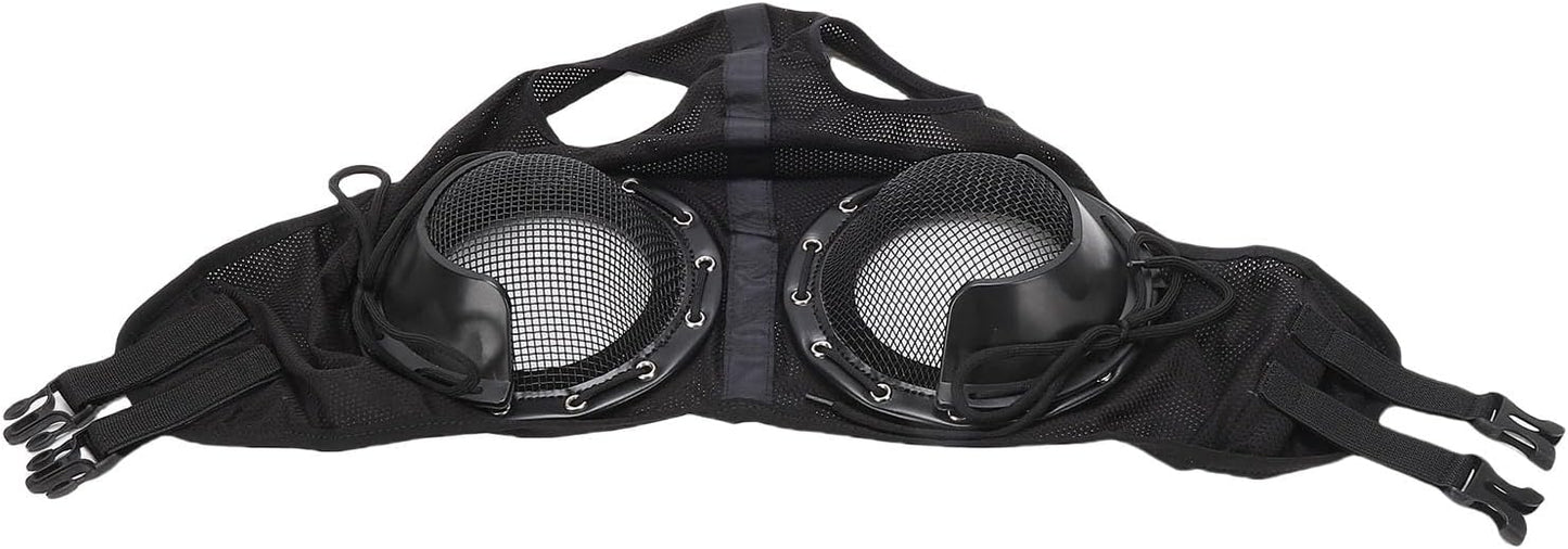 YOUTHINK Horse Racing Goggles, Sandproof Eye Cover with Detachable Half Cover for Sand Protection and Fly Control, Adjustable Blinkers for Horses in Muddy or Dusty Conditions