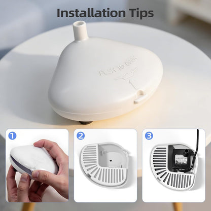 Pet Fountain Filter Housing Replacement, Compatible with Stainless Steel Pet Water Fountains, Universal Filter Accessory for Dogs & Cats, Easy-Clean, Durable & Rust-Resistant (Fits L Filters)