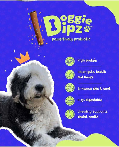 Beef Collagen Sticks for Dogs – 10 Pack - 6” Sticks - Healthy Dog Chew Treats with Probiotics – Natural, Rawhide-Free, Long-Lasting – Bully Stick Alternative Made in USA (Unflavored)