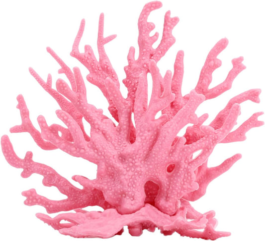 Fish Tank Decorations, Plastic Coral Reef Decor Creative Realistic Aquarium Coral Ornaments for Fish Tank Aquarium Landscape Decor Ornament Accessories Supplies (Pink)