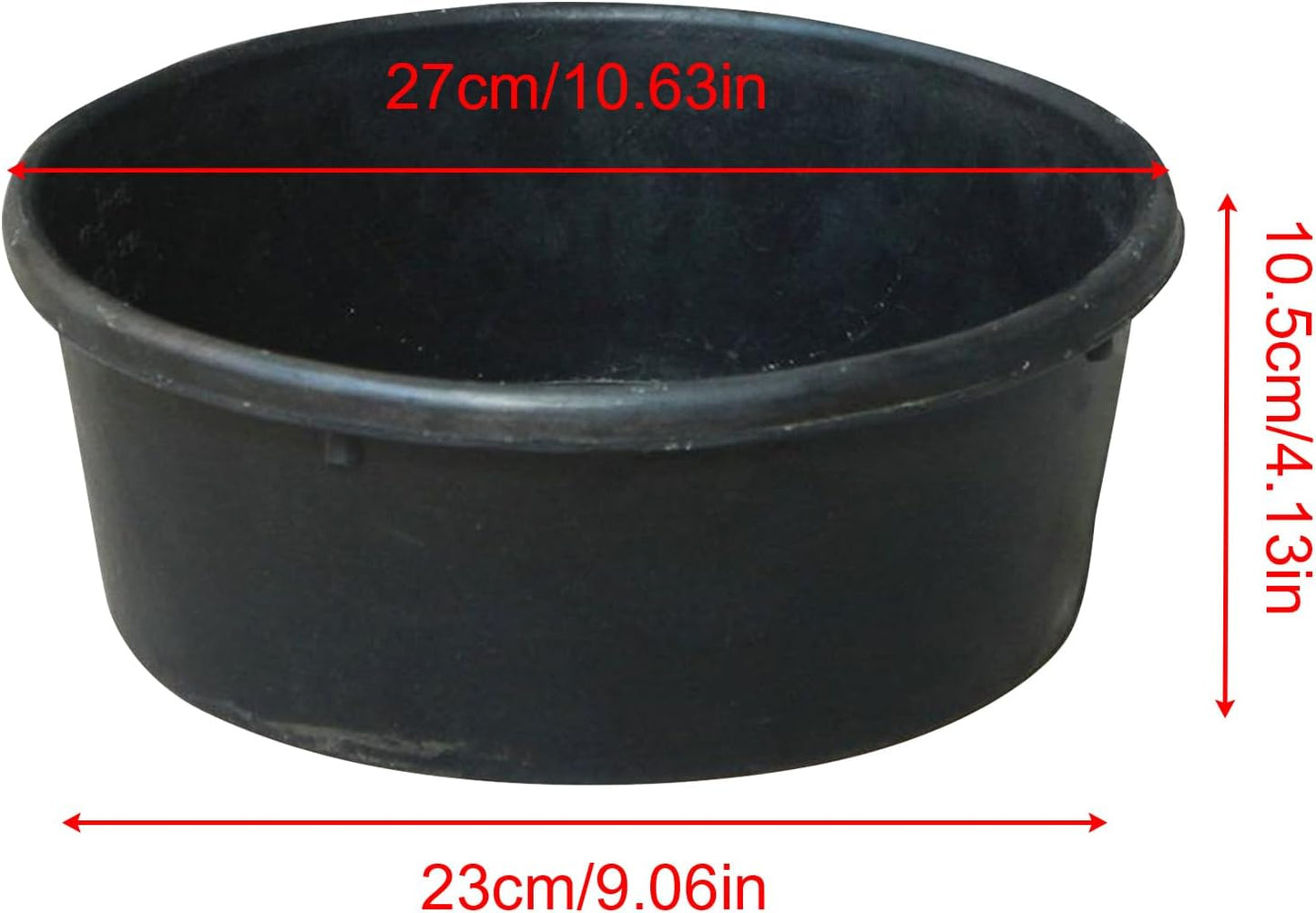 Horse Feed Pan, 4L Rubber Animal Feed Bowl, Water Trough Food Container for Dog Cat Duck Chicken Small Animal Ranch Farm Outdoor