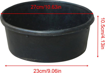 Horse Feed Pan, 4L Rubber Animal Feed Bowl, Water Trough Food Container for Dog Cat Duck Chicken Small Animal Ranch Farm Outdoor