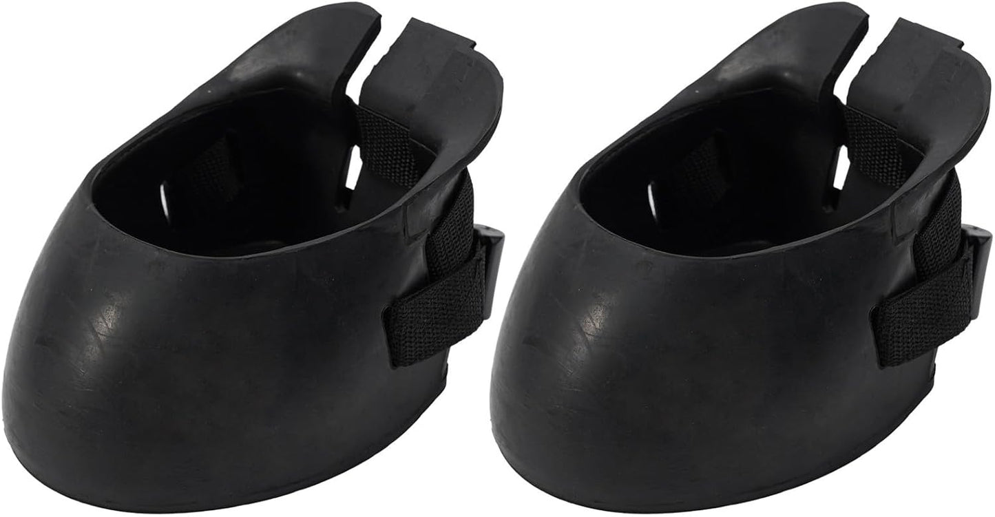 Injury Prevention 2pc Non Slip Rubber Horse Boot Set With Protective Features(L)