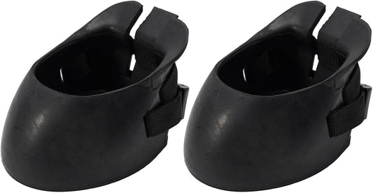 Injury Prevention 2pc Non Slip Rubber Horse Boot Set With Protective Features(L)
