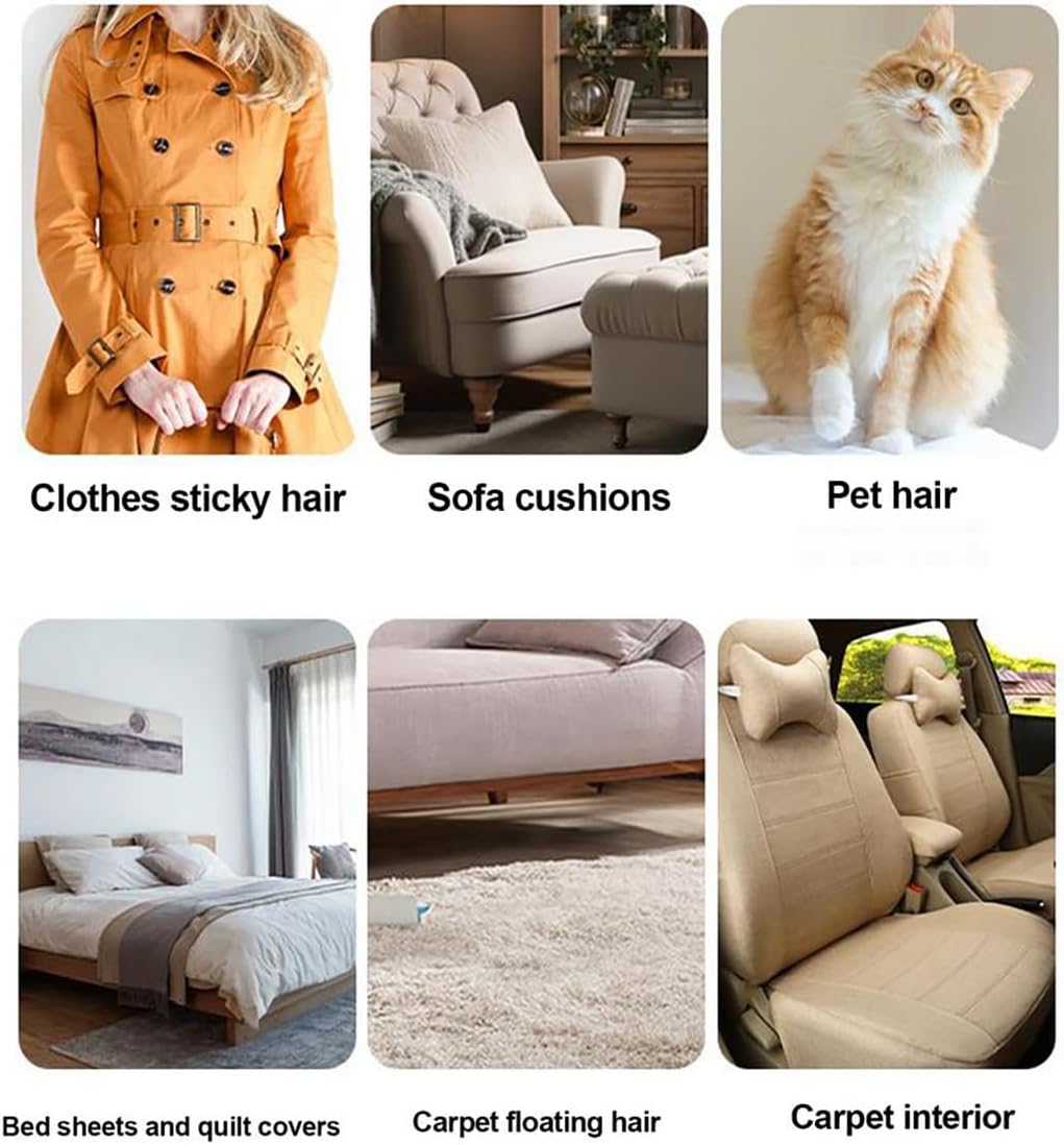 2025 New Upgraded Electrostatic Pet Hair Removal Gloves - Reusable Cat Hair Remover & Dog Hair Removal Mitt with Elastic Cuff & Finger Loops for Furniture, Bedding, Car (1pcs)