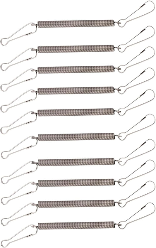 10Pcs Spring with 2 Clips Used Singly or in Combination to Hold Rabbit Water Dispenser Drinking Bottle for Small Animals Feeding and Watering Supplies