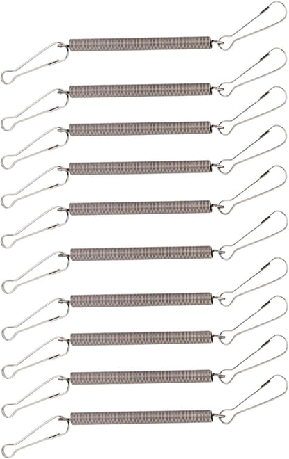 10Pcs Spring with 2 Clips Used Singly or in Combination to Hold Rabbit Water Dispenser Drinking Bottle for Small Animals Feeding and Watering Supplies