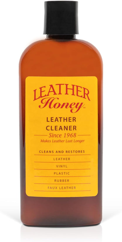 Leather Honey Leather Cleaner: Non-Toxic Leather Care Made in the USA Since 1968. Deep Cleans Leather, Faux & Vinyl - Couches, Car Seats, Purses, Tack, Shoes & Bags. Safe Any Colors & White Leather