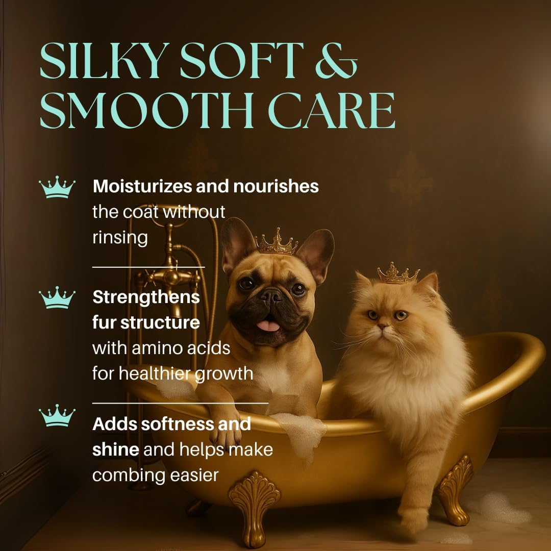 Barkin & Meowson Leave-in Conditioner for Dogs & Cats 350ml / 11.83 fl.oz - Baobab Extract, Pet-Friendly Scent