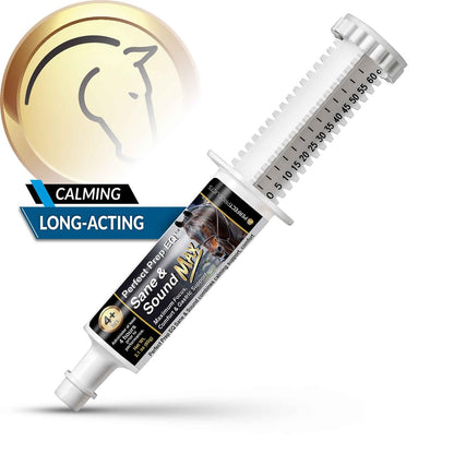 Perfect Prep EQ Sane and Sound MAX Horse Calming Paste, Long-Acting, Max Strength Calming for Soundness and Anxiety, Show Safe, 60cc