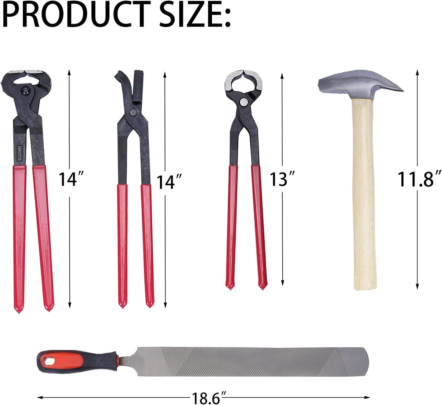 11pcs Farrier Tools Farrier kit Horse shoeing Tools Farrier Supplies Farrier Tools for Horses Cattle Sheep and Donkeys