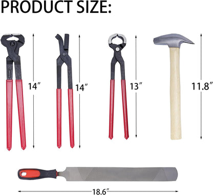 11pcs Farrier Tools Farrier kit Horse shoeing Tools Farrier Supplies Farrier Tools for Horses Cattle Sheep and Donkeys