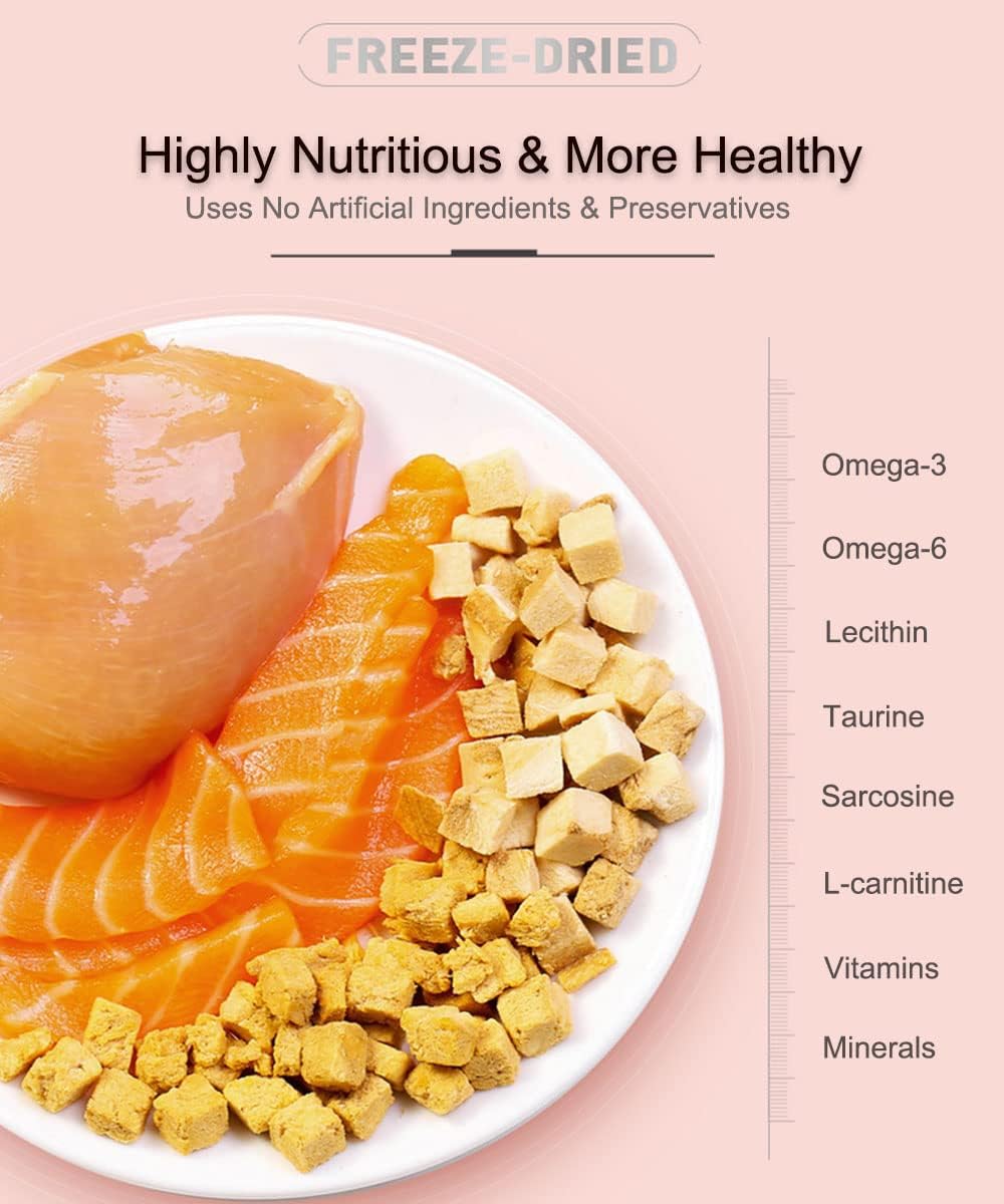 Freeze Dried Chicken Cat & Dog Treats –15OZ Chicken Meat - High Protein, Bite-Sized, Training Treats Snacks