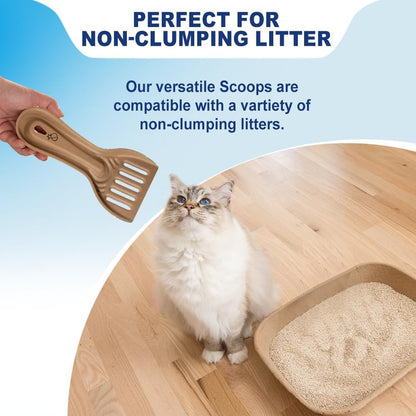 Disposable Cat & Rabbit Litter Scoops - All Natural, Plastic Free & Sustainable, Travel Kitty Litter Scooper for Bunny, Hamster, Guinea Pig, Ferret, Rat & Other Animal Litter Boxes (6-Pack)