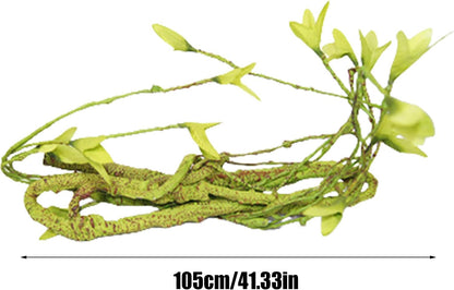 Reptile Vines For Terrarium, Reptile Plants For Terrarium, Fake Natural Enrichment Hides Plants Vines For Leopard Gecko Chameleon Turtle Hermit Crab